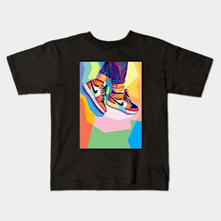 Shoes Jordan Pop Art Kids T-Shirt